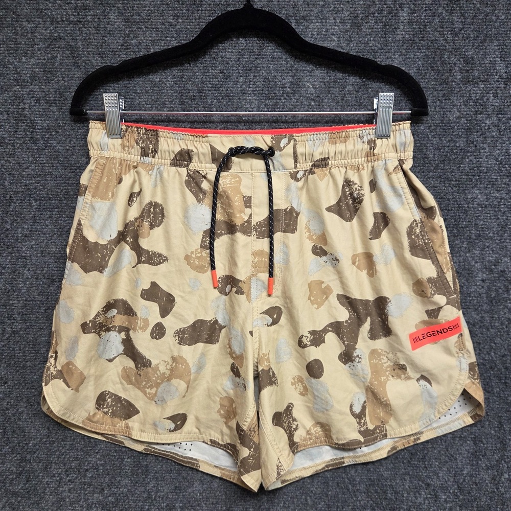 Legends Shorts Mens Medium Luka Camel Camo Performance Linerless Training Run